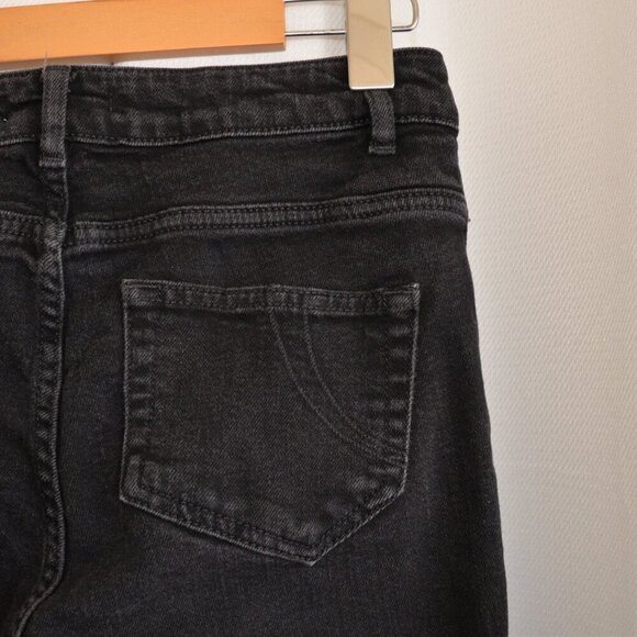 Maje Paris Black High Rise Straight Jeans Sz M/6 - Picture 7 of 7